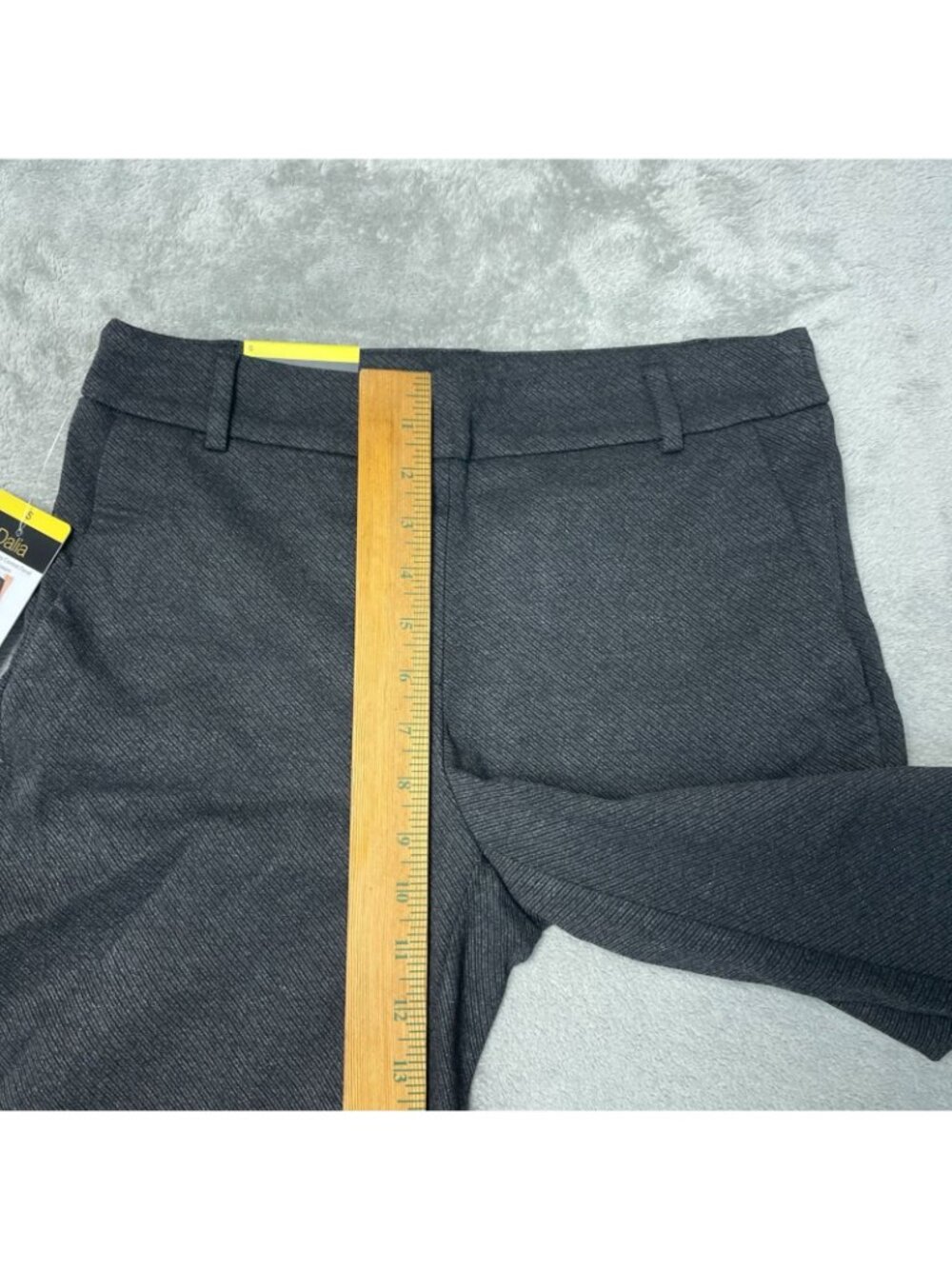 NWT Dalia Women's S Gray Mid-Rise Slim Dress Pants Tummy Control Pull onG2095 - Picture 7 of 14